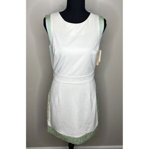 Gibson Latimer Women's White And Green Dress Size Small NWTs